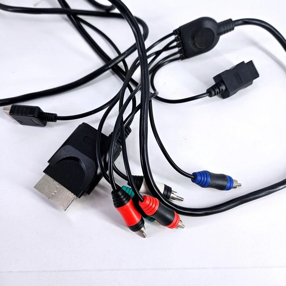 Universal Multi Console Component AV Cable for PS2 PS3 Xbox 360‎ Wii Black